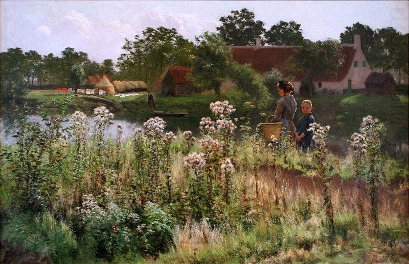 Emile Claus The river Lys at Astene china oil painting image